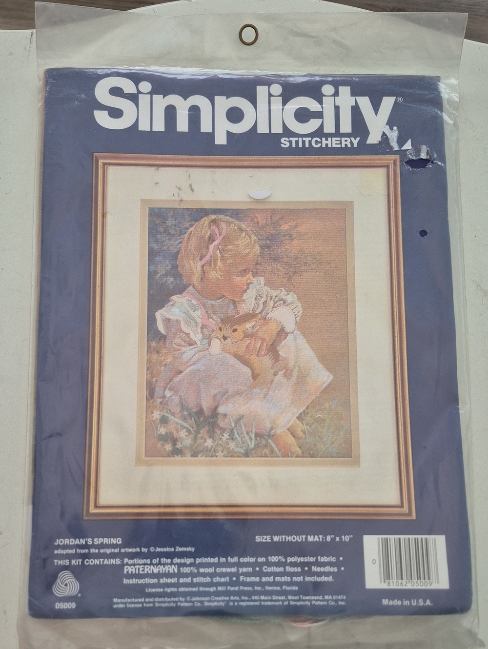 Simplicity Stitchery Jordan's Spring Wall Decor Kit 8x10 NEW IN PACKAGE UNOPENED